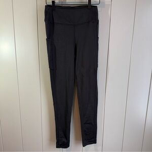 Cuddl Duds Climate Right Grid Warmth Black High-Waisted Base Layer Leggings XS